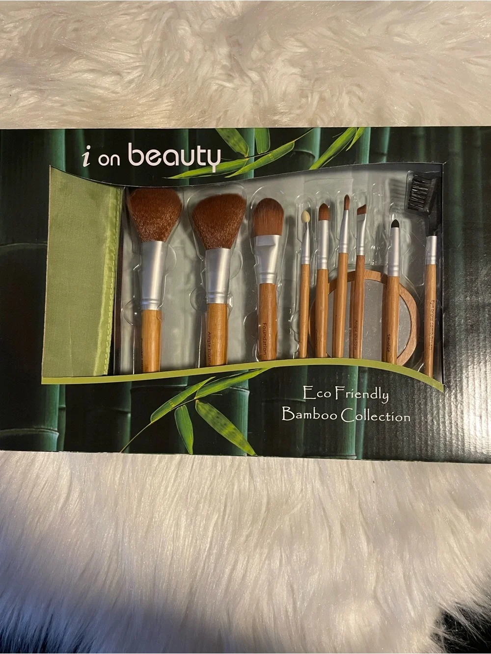 12 pieces Eco-Friendly Bamboo Makeup Collection.Sustainable Luxurious Brush Set